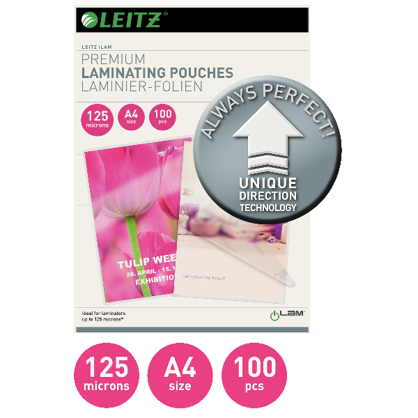 Lamineringslomme, A4, 125 micron