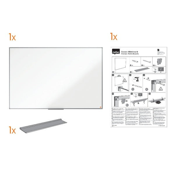 Whiteboard, Nobo, Essence, Lakeret stål, 150x120cm - OneStopLeanShop.dk